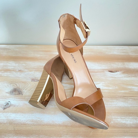 Call It Spring Chunky Heeled Ankle Strap Women’s Sandals - Tan / Brown - Picture 15 of 15